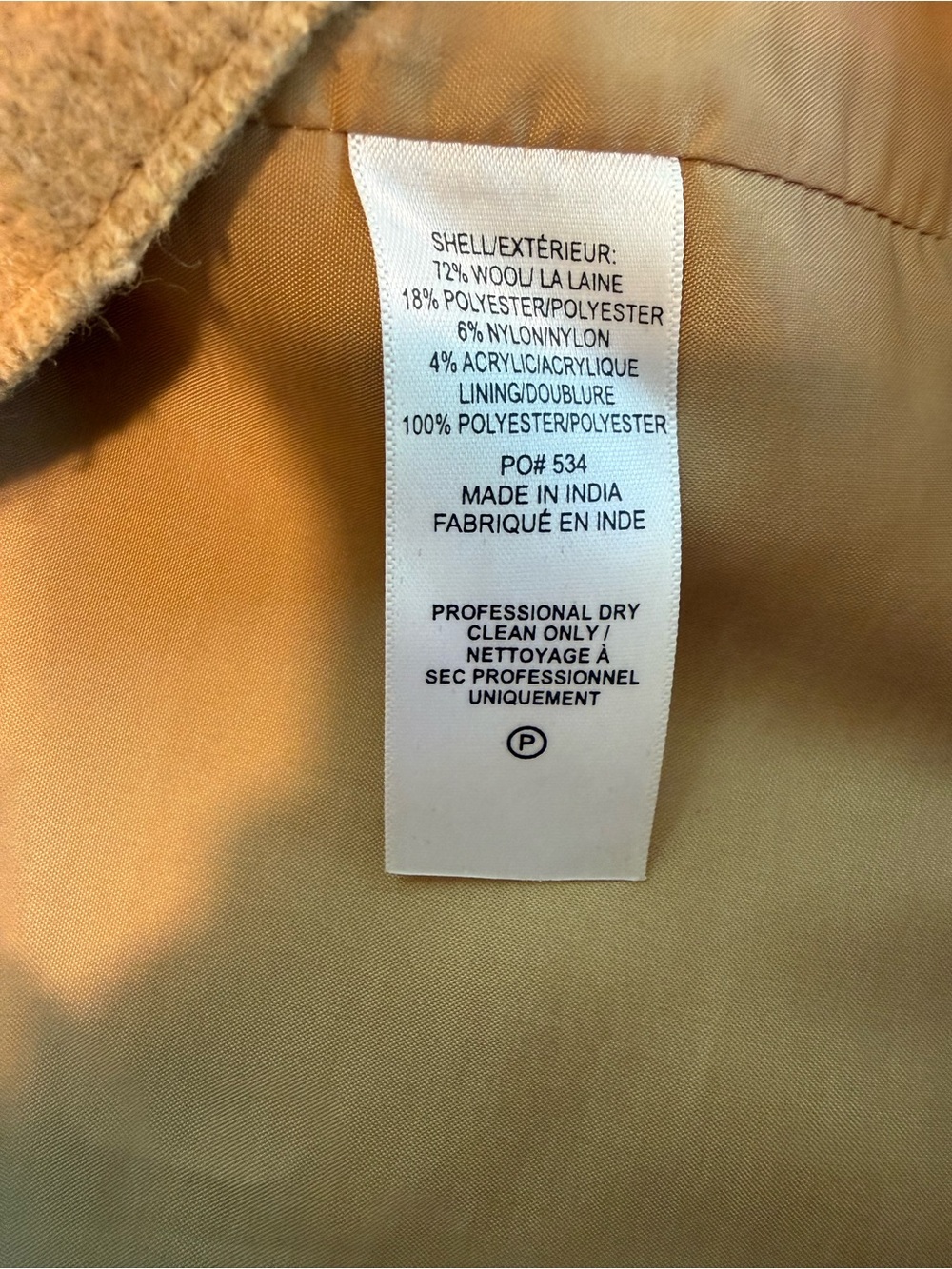 Frances Valentine Collette Camel Wool Sleeveless Shell Top Small - Picture 9 of 9